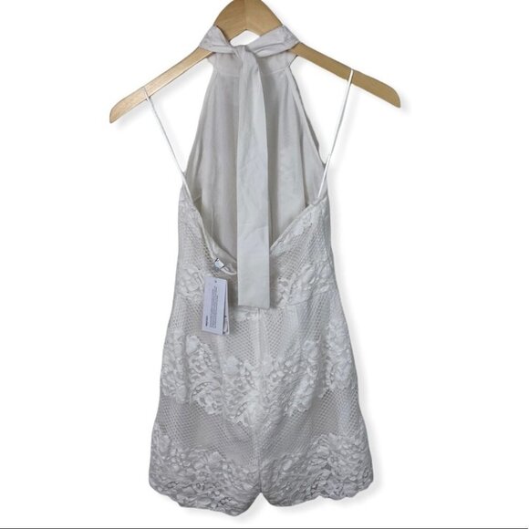 Guess Lexie Romper True White Lace Playsuit Womens Size 0 New With Tags Flaw NWT - Picture 4 of 16